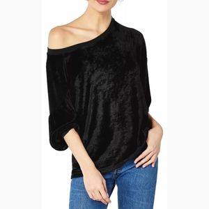 Michael Stars Gray Vali Velvet Top XS